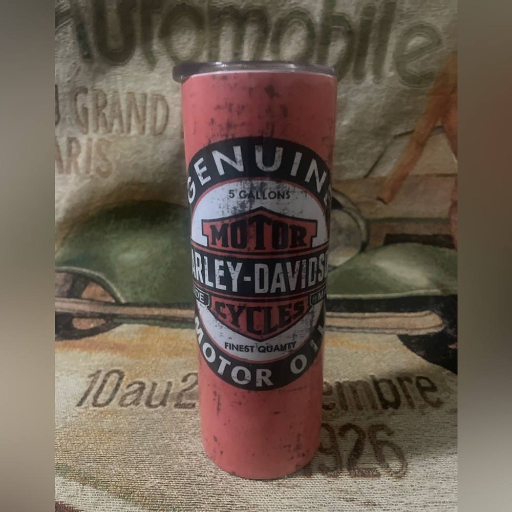 Harley-Davidson Motorcycles 20oz Oil Can Tumbler Metal NEW